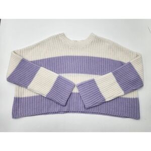 Womens Moon and Madison Sweater Purple Striped